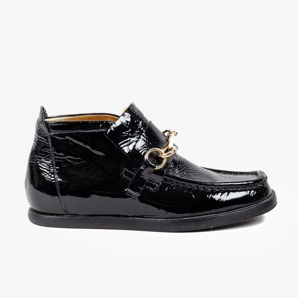 Acne Studios Kerin Patent Leather Loafer Boot - Picture 1 of 8